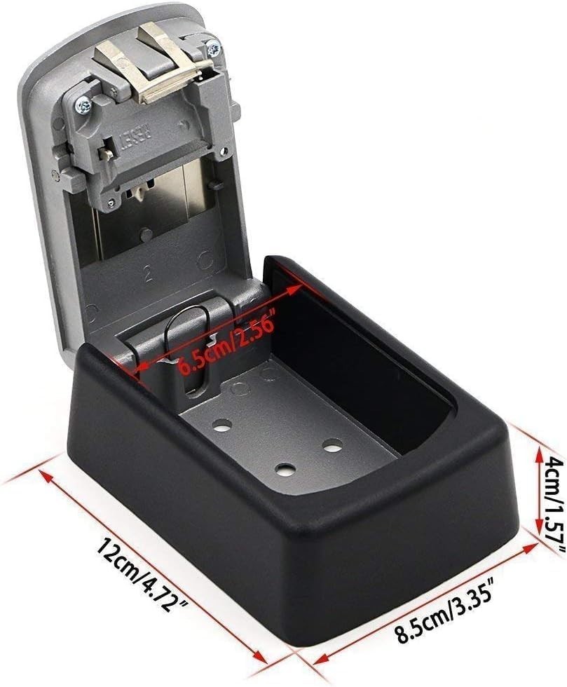 Large Capacity 2 Pack Key Lock Box - Resettable 4-Digit Safe for Home & Office