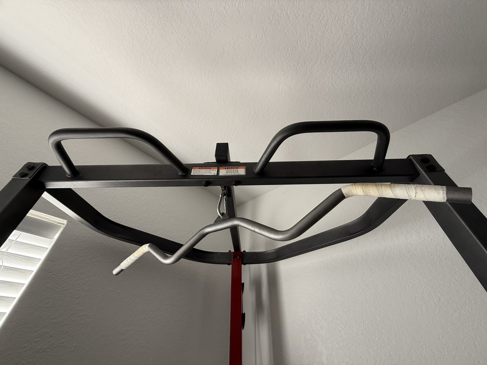 Weider Pro Adjustable Power Rack Steel Foam Pull Up Dip Lat Pulldown Home Gym