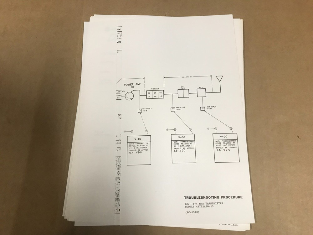 Vintage General Electric Datafile Motorcycle Transmitters - Folder No. 3120