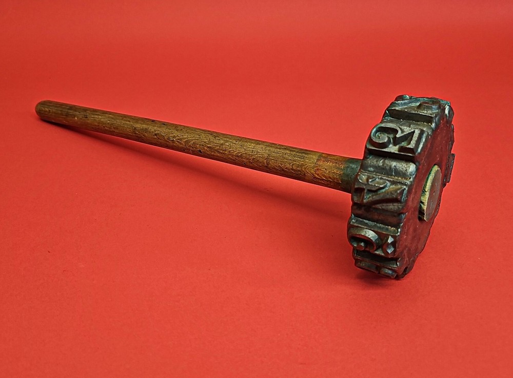 Antic Wood Log Marking Tool Hammer