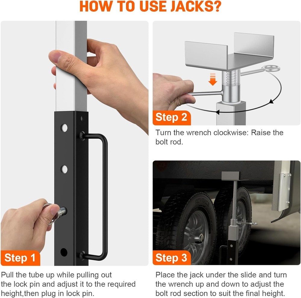 RV Slide Out Support Jack Stands for Stabilize Travel Trailer Camper Fifth Wheel