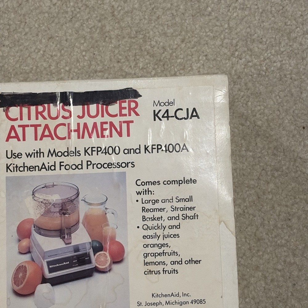 KitchenAid Citrus Juicer Attachment For Use With Food Processor KFP400 & KFP400A