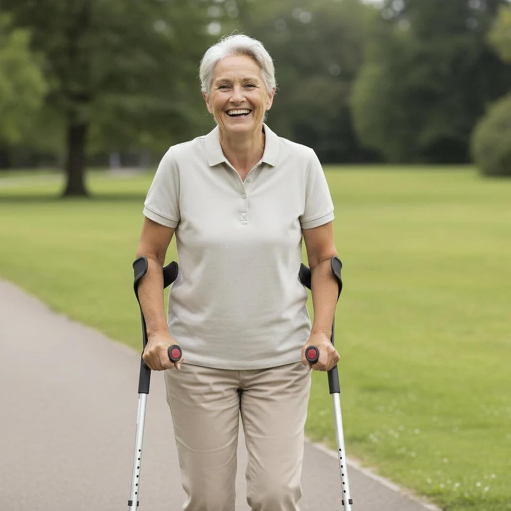 Lightweight Adjustable Forearm Crutches x2
