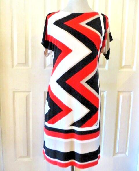 SANDRA DARREN MILTICOLOR STRAPED DRESS Lined Size 6 New