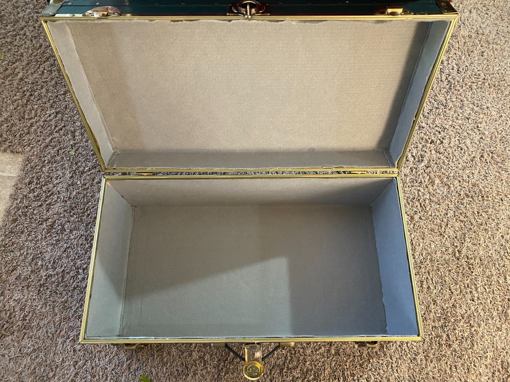Vintage Seward Steamer Trunk (Green)