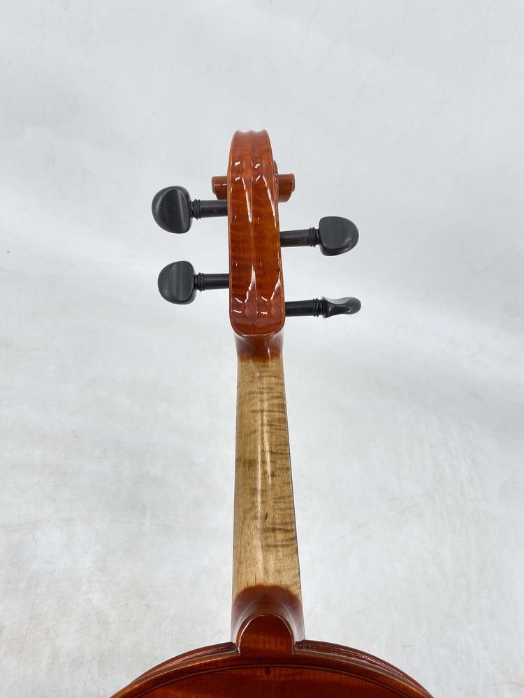 Premium 4/4 Violin Handmade One-Piece Flamed Maple Back Case Bow & Shoulder Rest