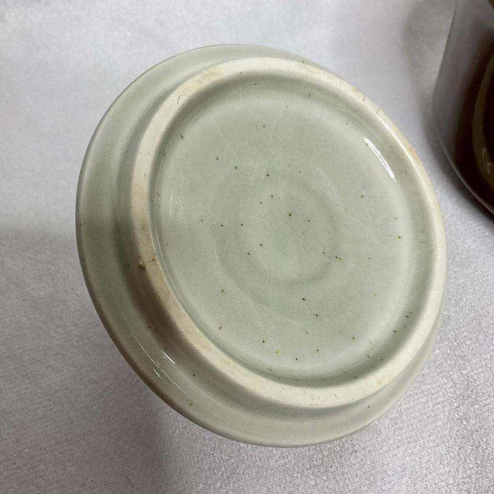 Brown & Ivory Sugar Bowl with Lid