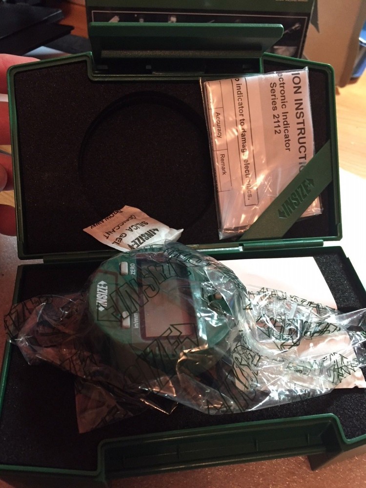 INSIZE 2112-101E Electronic Indicator, Resolution 0.00005", 0.5"