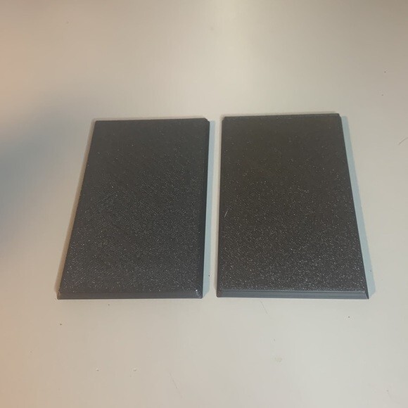 Pack of 2 60mm x 100mm Rectangle Solid Top Warhammer Wargames Bases