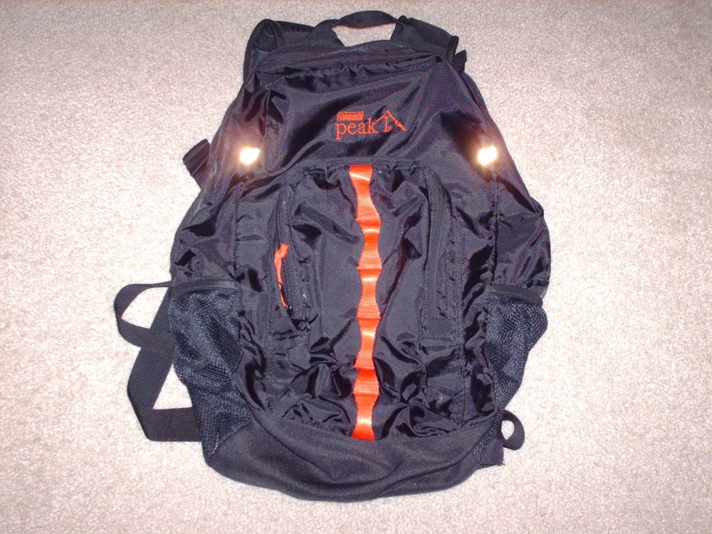 Coleman Peak 1 Backpack Black & Red Outdoors Camping Hiking