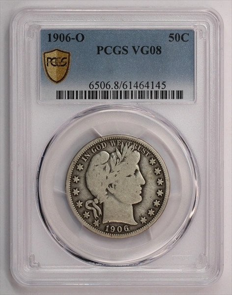 1906-O Barber Half Dollar PCGS VG8