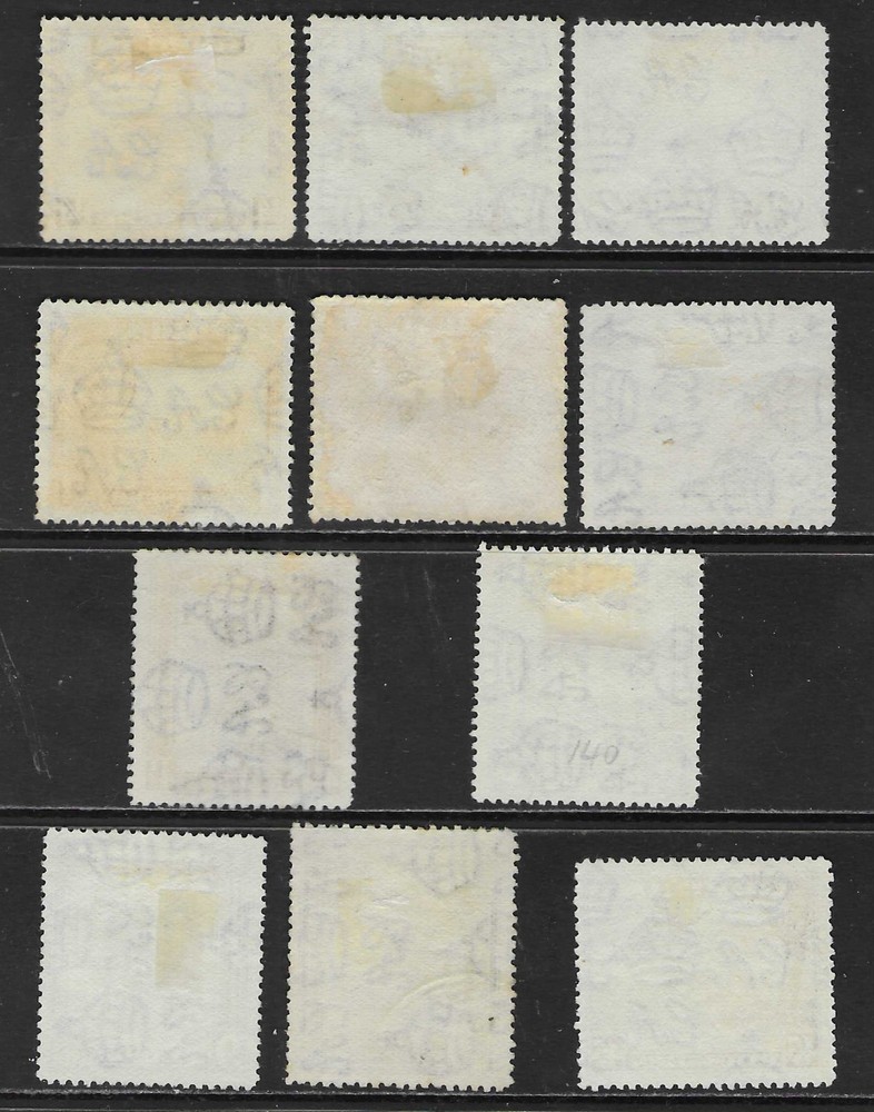 CYPRUS 1934 SET (11) FINE USED. SG. 133 - 143. (E838)