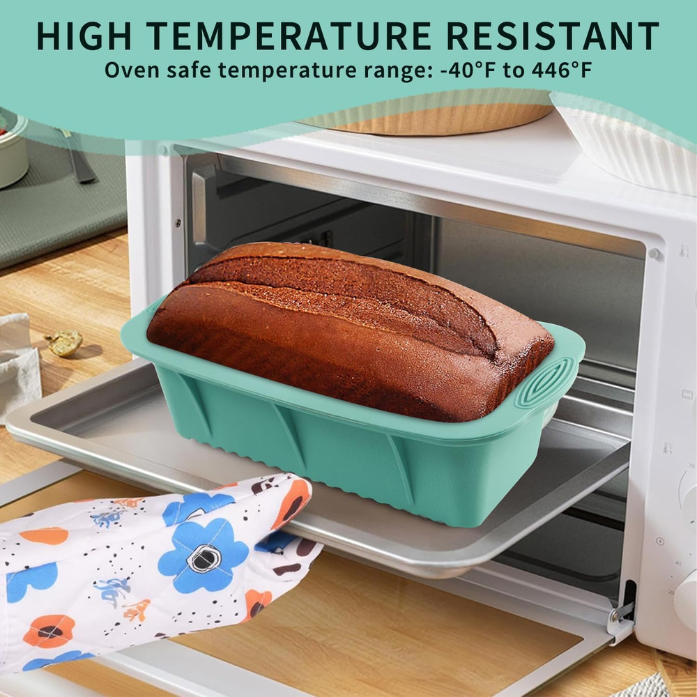 32 Pieces Silicone Baking Pans Set Nonstick Bakeware Set for Kitchen Oven Sil...