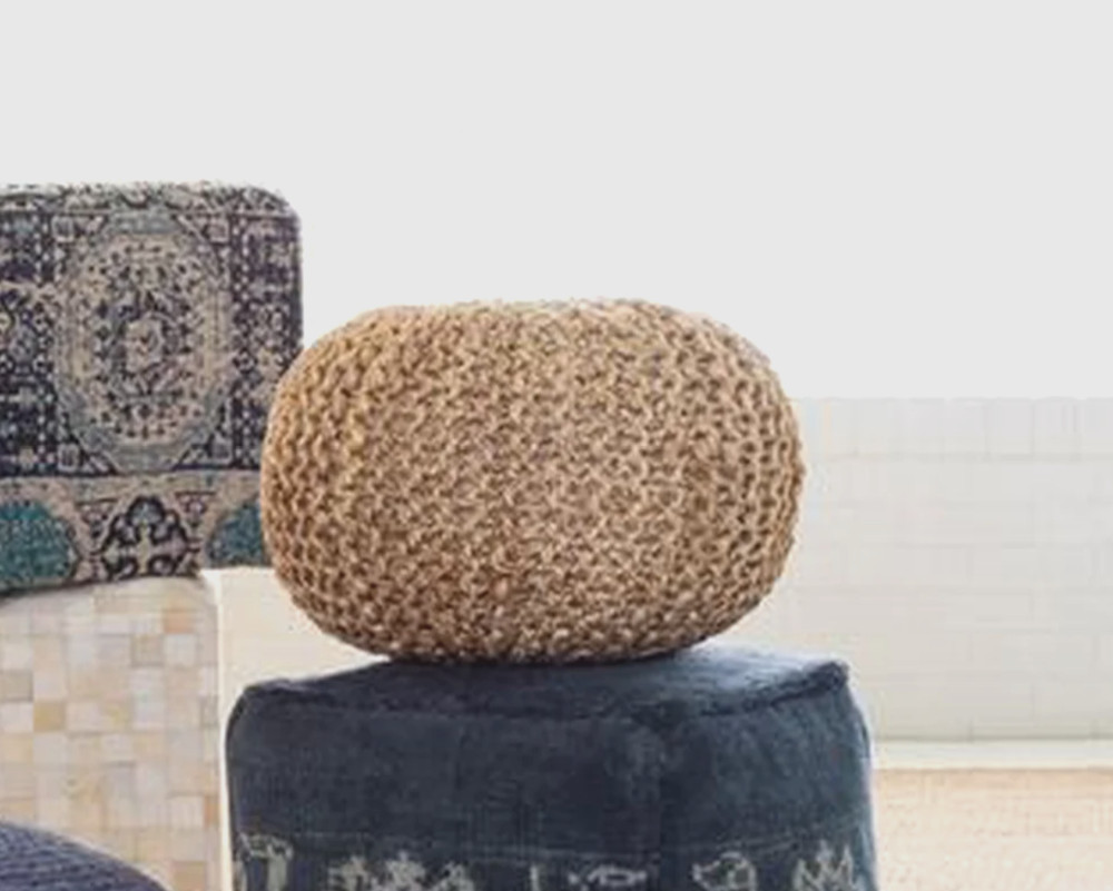 Surya - Round Puff Ottoman