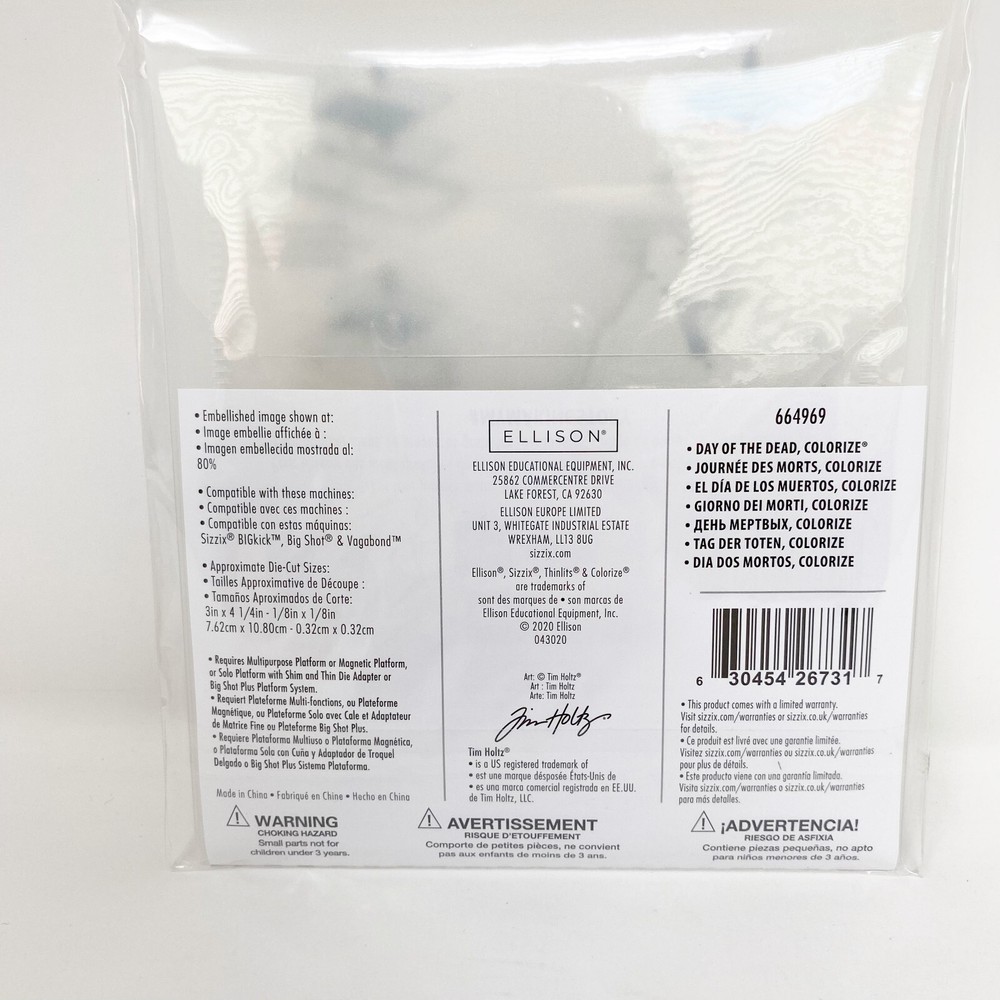 Sizzix Tim Holtz Thinlits Day of the Dead Colorize Cutting Dies 664969