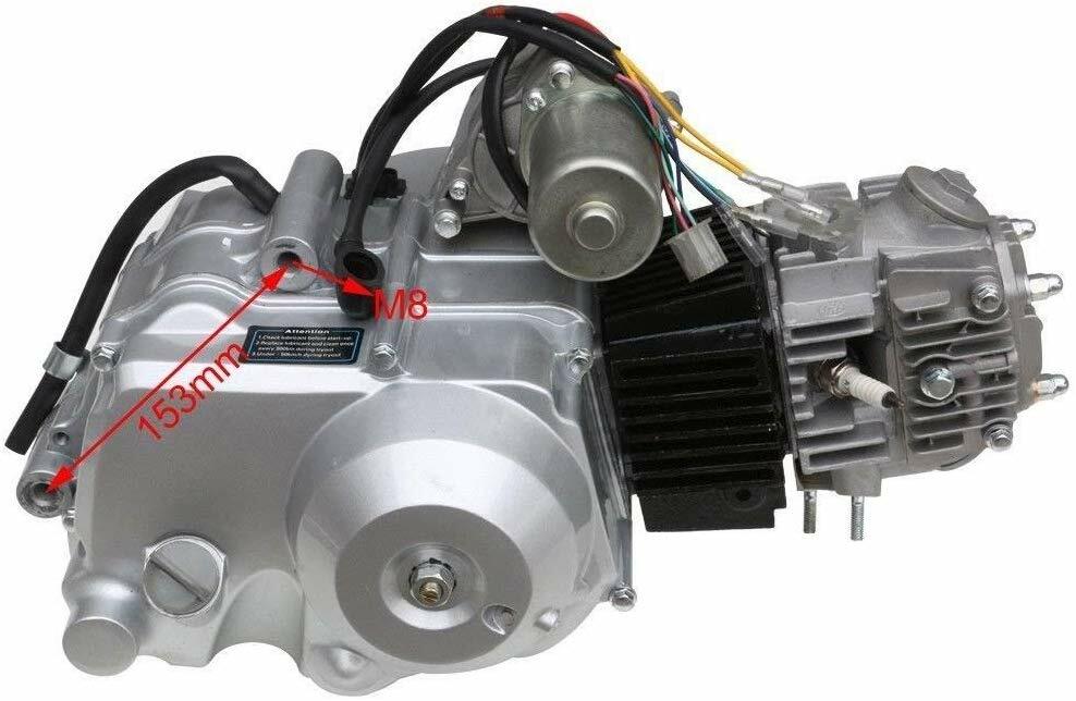 4 Stroke 125cc Semi Auto Engine Motor 3 forward 1 reverse +Wiring Harness
