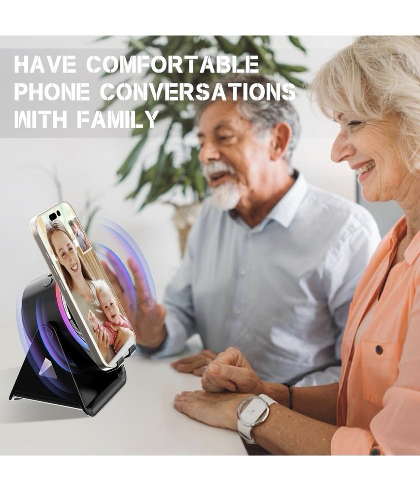 Bluetooth Wireless Induction Speaker, Adjustable Stand, RGB Ambient Light