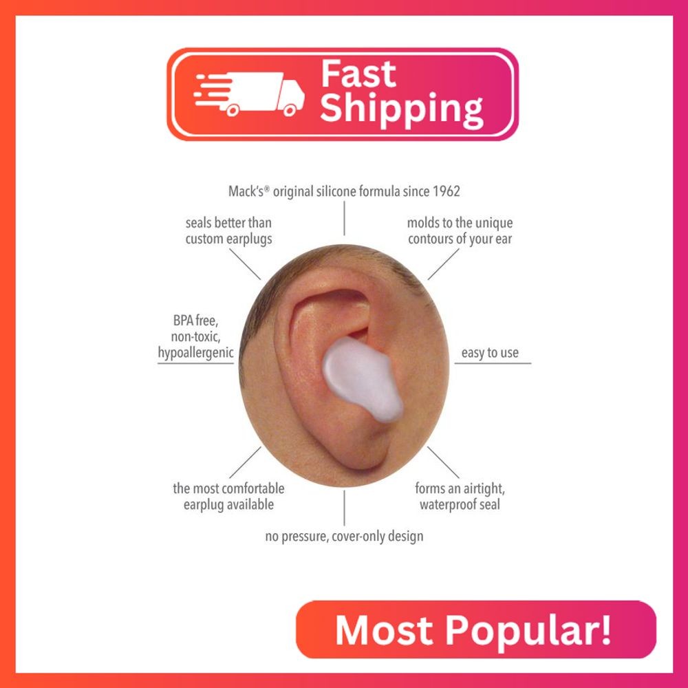 Mack's Pillow Soft Silicone Earplugs - 6 Pair, Value Pack – The Original Moldabl