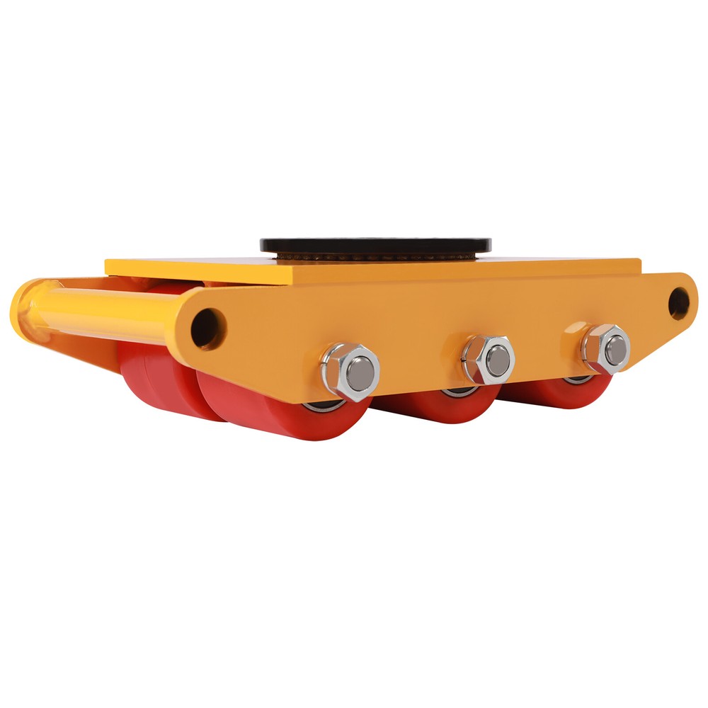 8Ton 6 PU Rollers Moving Dolly Skate Machinery Roller Mover Cargo Trolley+Handle