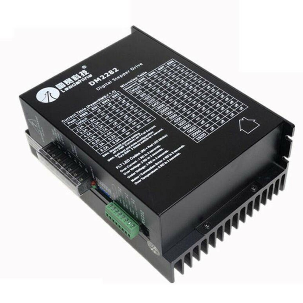 New Leadshine DM2282 2/4 Phase Digital Stepper Motor Driver 80-220VAC 0.5-8.2A