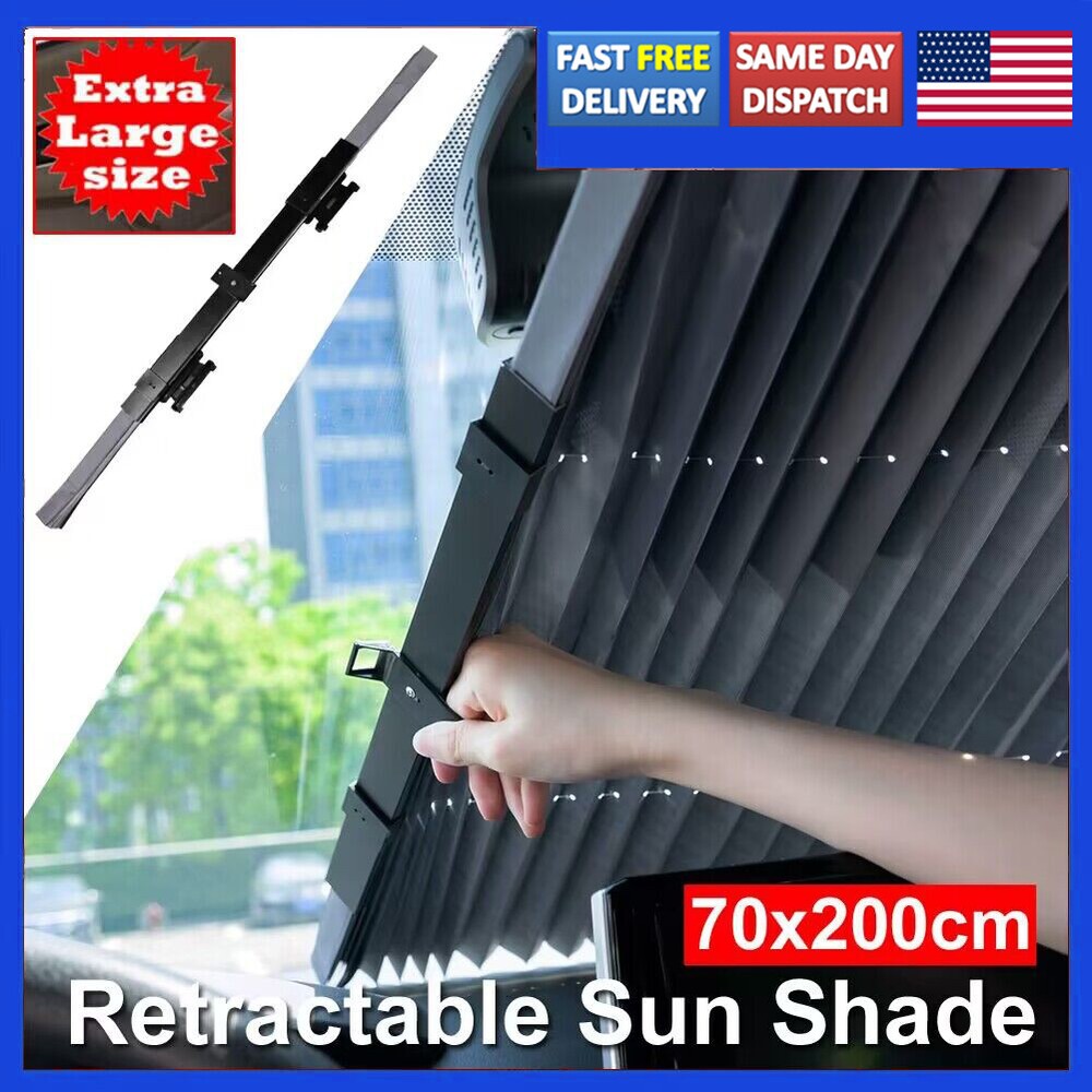 Car Auto Retractable Windshield Sun Shade Visor Folding Cover Block Front Window