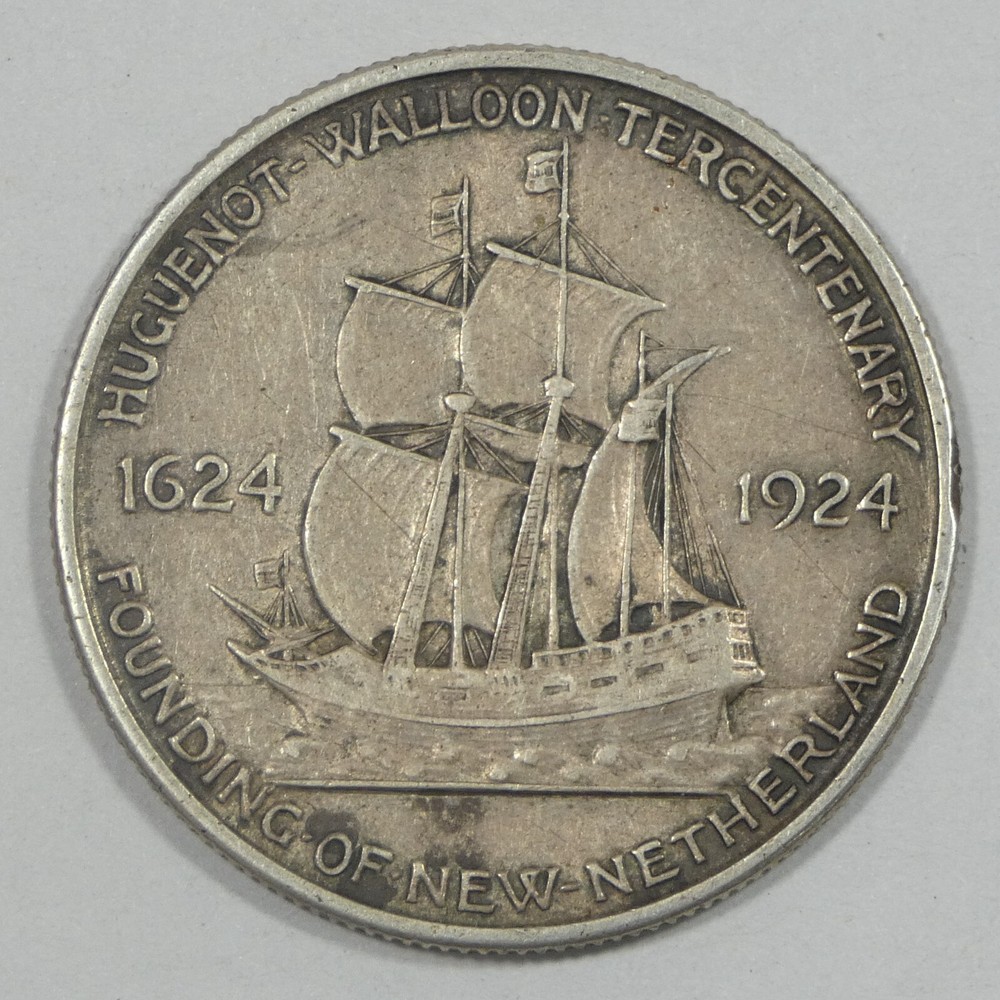 1924 Huguenot-Walloon Tercentenary Commemorative Half Dollar EXTRA FINE