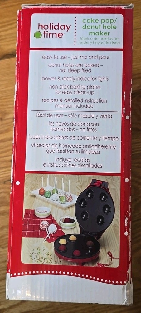 Holiday Time Cake Pop Donut Hole Maker | Tested & Working | Non-Stick