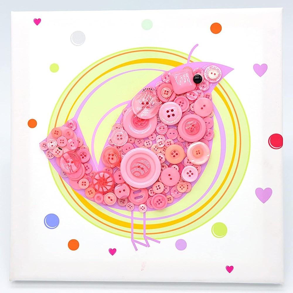 600-700Pcs Pink Buttons for Crafts Bulk Craft Assorted A,