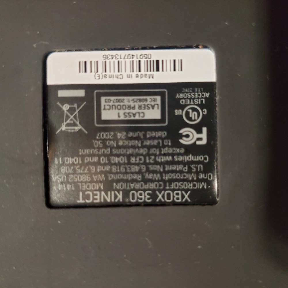 Microsoft Xbox 360 Kinect Sensor Bar Model 1414 Motion Camera USB Untested