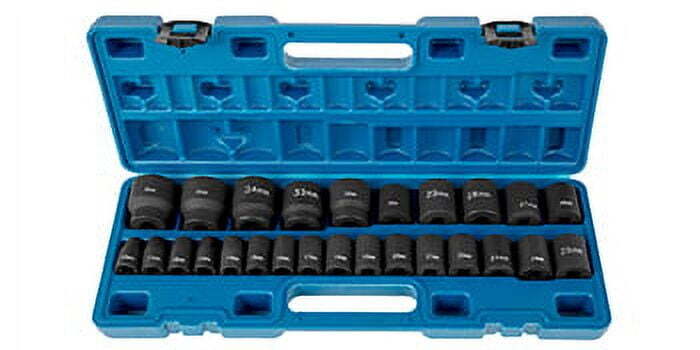 1/2-inch Chrome Finish Standard Deep Socket Wrench & Set, 43 Piece