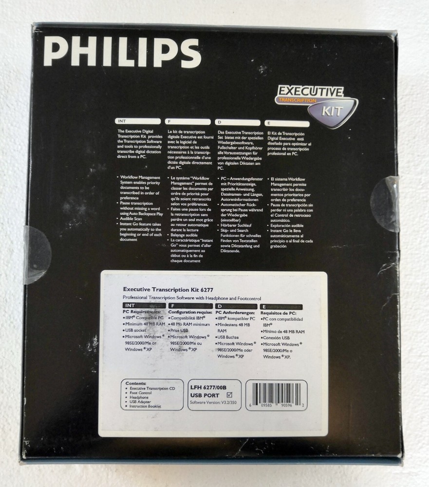 Philips LFH 6277 Executive Transcription Kit
