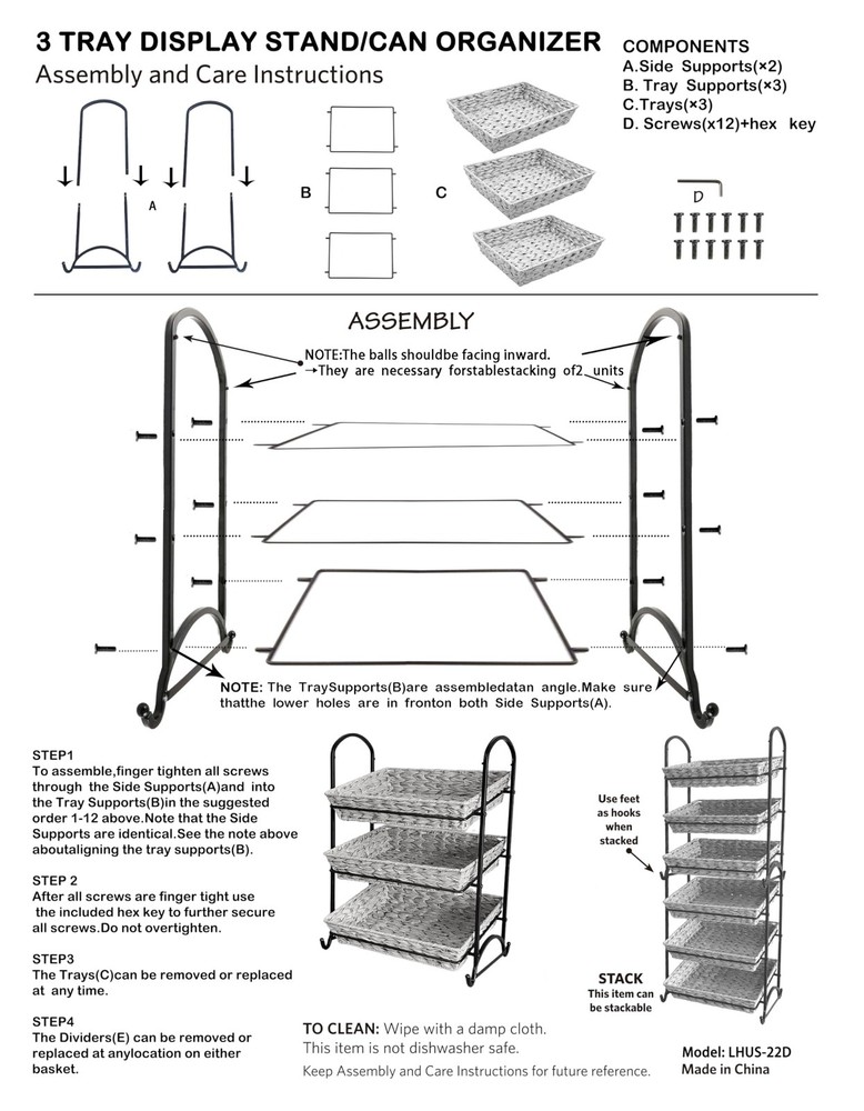 Stackable Candy Display Rack with Rattan |Stackable Candy Organizer|Multi-Fun...