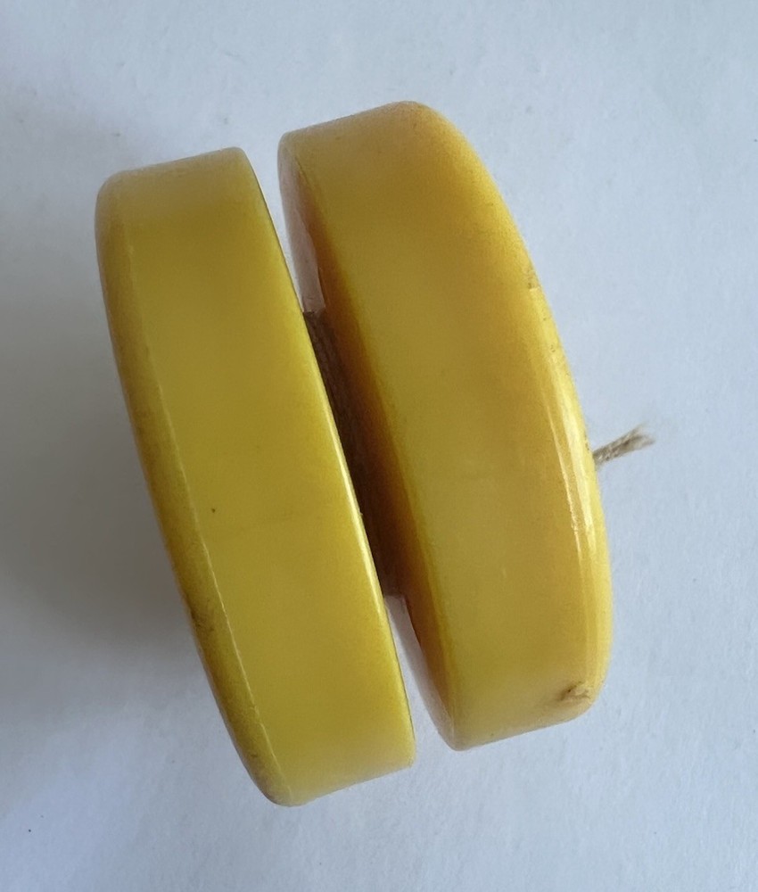 Vintage Yellow Plastic Yo-Yo RENK SEED Advertisement