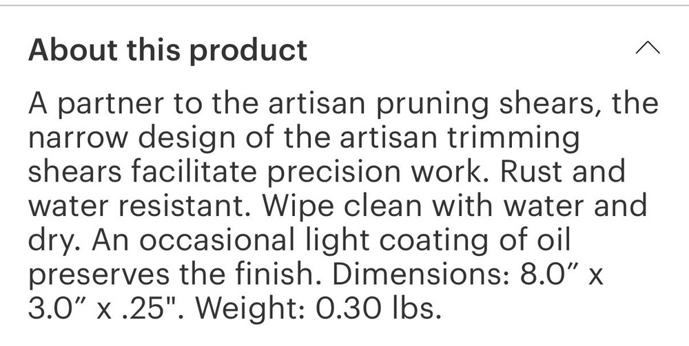 Artisan Garden Trimming Shears By Barebones—New With tags