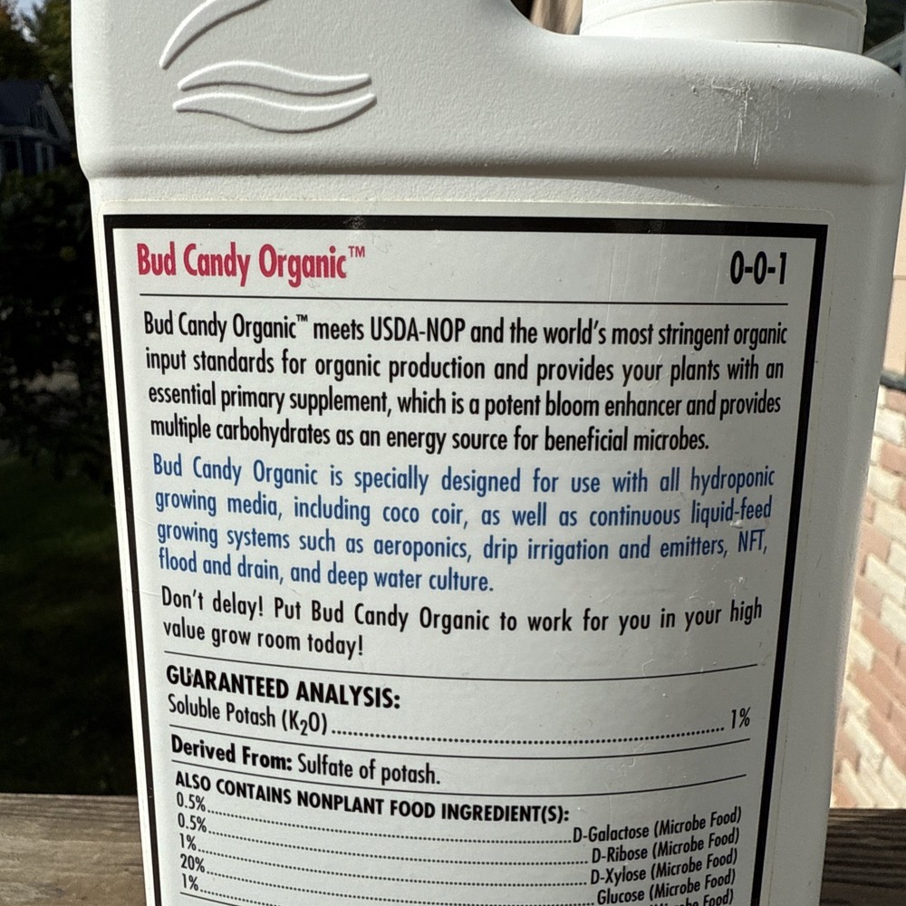 Advanced Nutrients Bud Candy flower booster bloom enhancer stimulator 1L