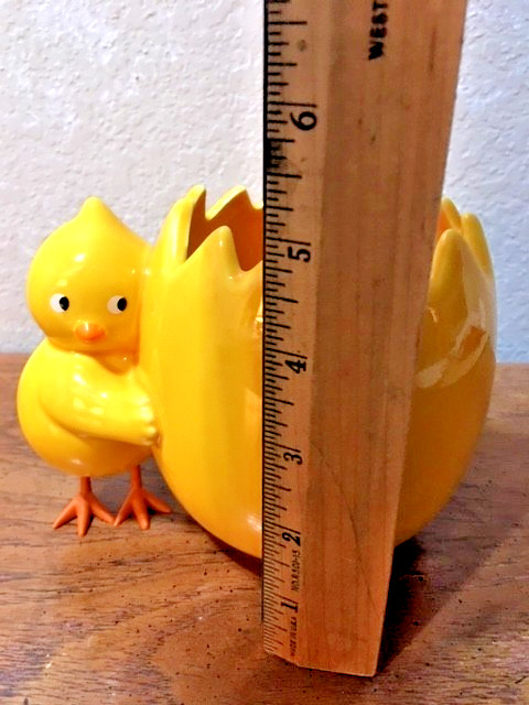 Yellow Chick Hugging Egg Vase/Planter, Free Shipping