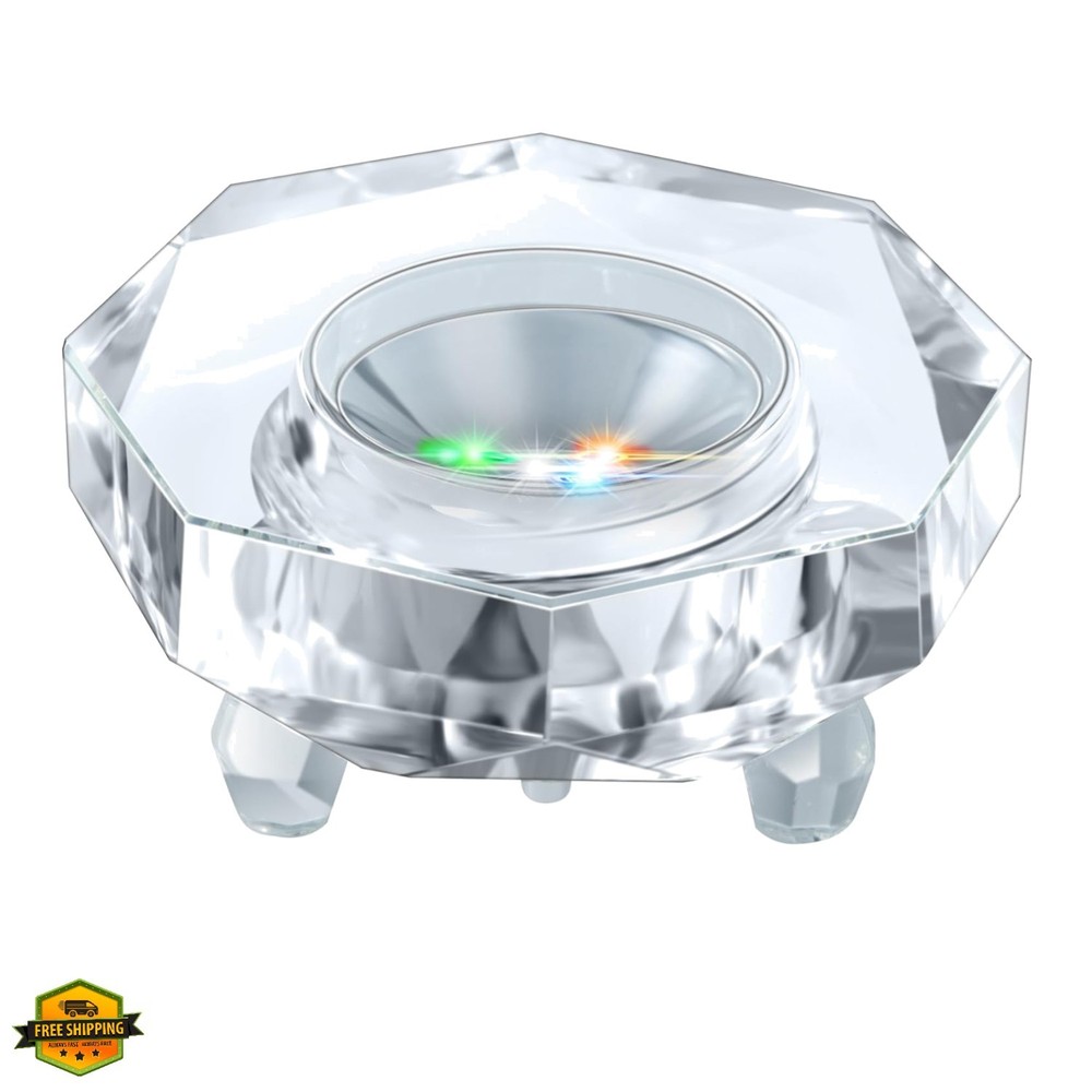 Crystal LED Light Base Multicolor Changing Pedestal Color Show Stand Lighted ...