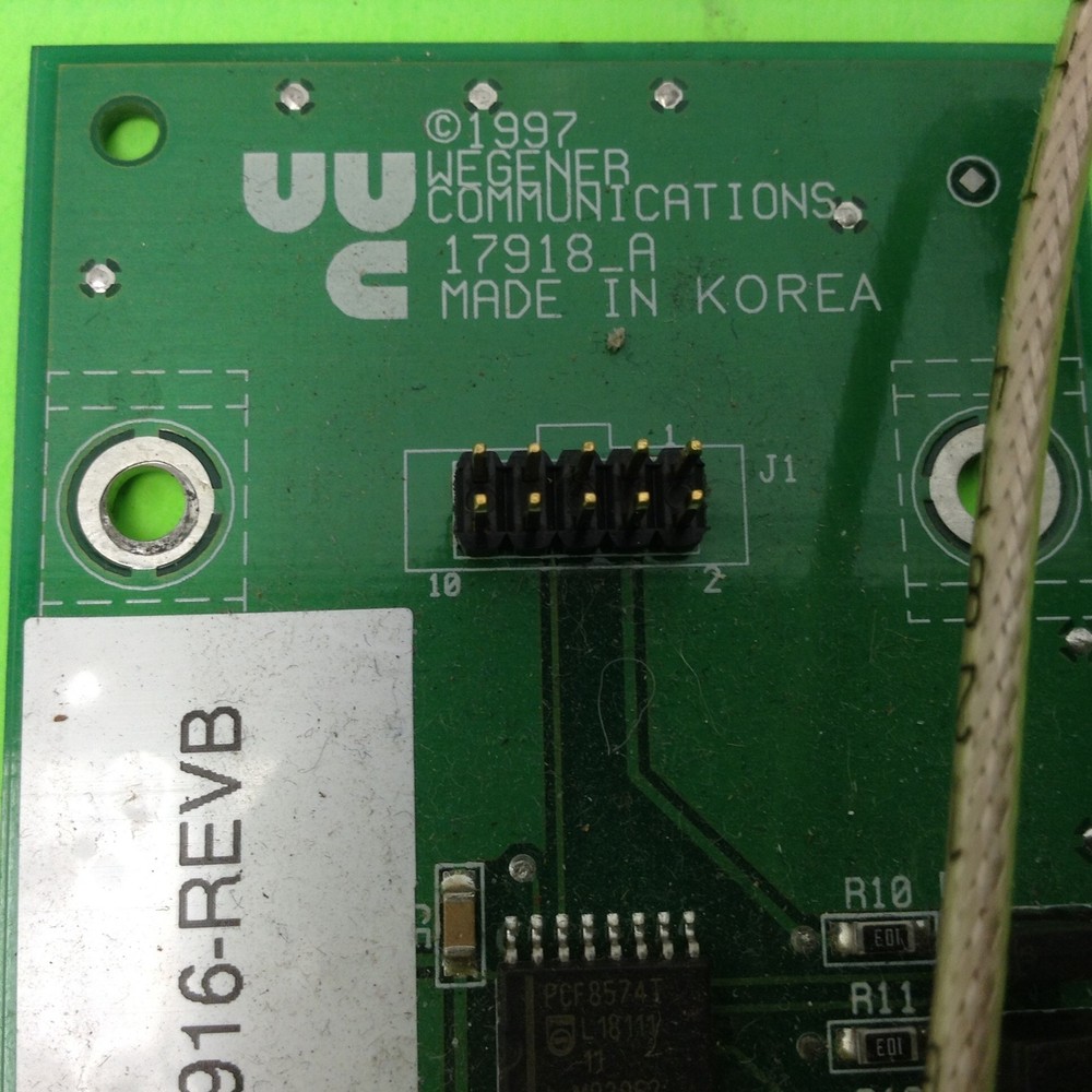 Wegener Communications Cable F-CONNECTOR Rd/Coax Jack Input Board 17916