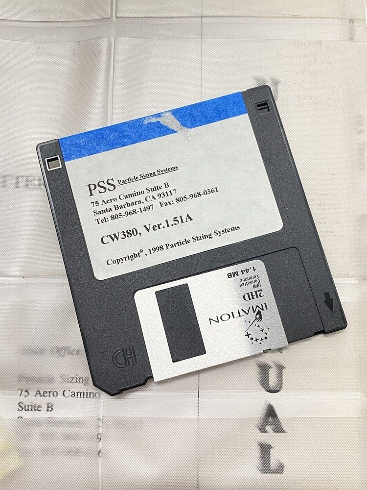 Nicomp Model 380 Window Based Software- Users Guide / Instructions Manual