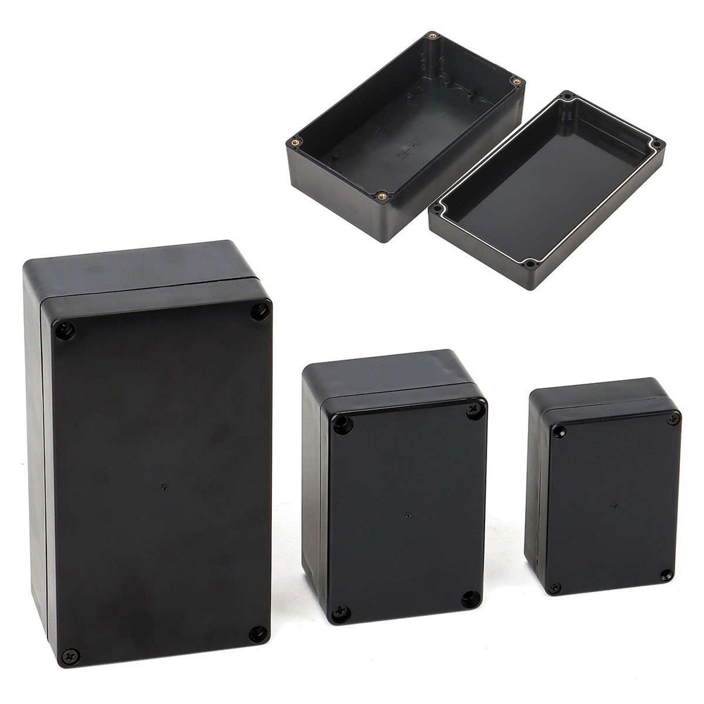 Plastic Project Box ABS IP65 Electrical Junction Box Enclosure Black Waterproof