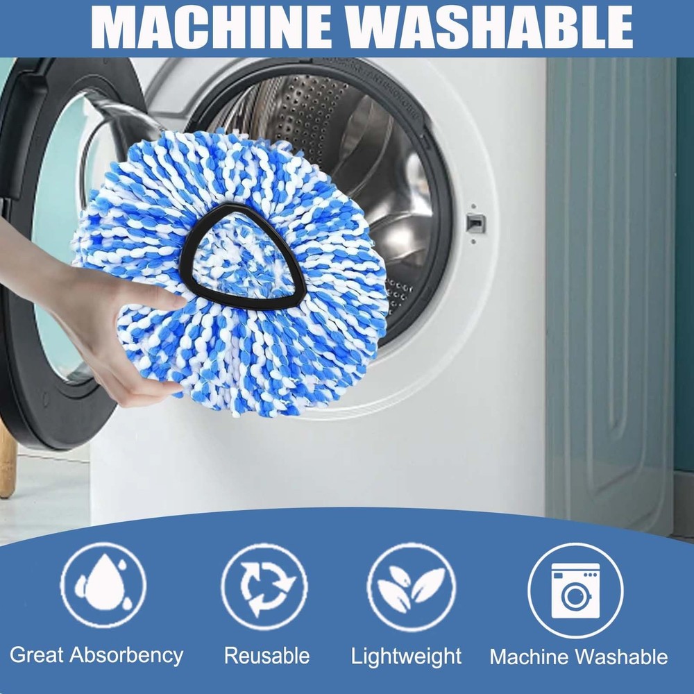 3Pk Spin Mop Head Ocedar Rinse Clean 2 Tank System Microfiber Replacement Heads