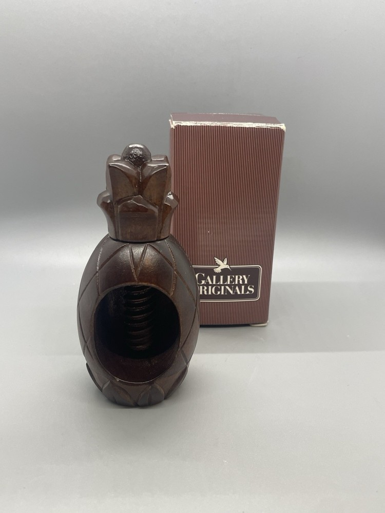 Vintage Avon-Wooden Pineapple Nutcracker with Original Box