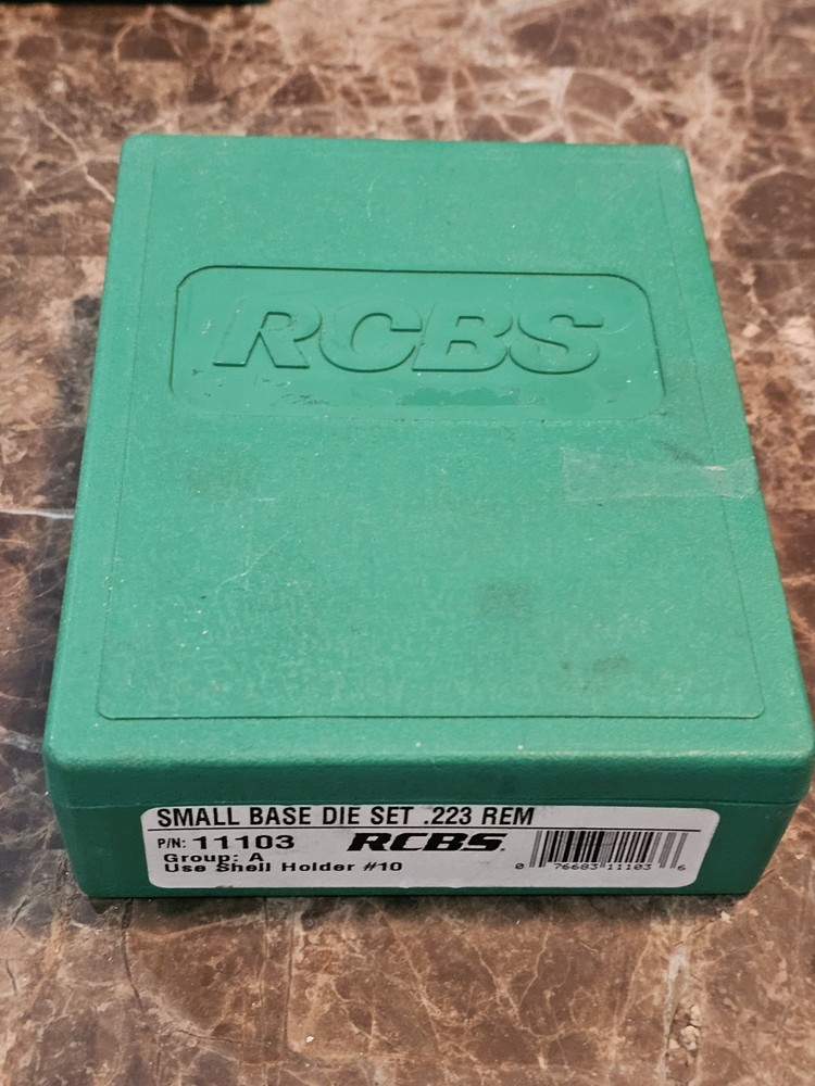 RCBS SMALL BASE 2 DIE SET 223 REM # 11103 RELOADING NOS