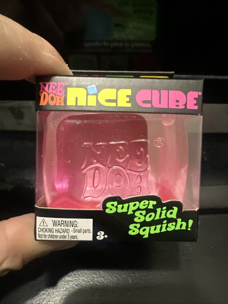 Nee Doh Nice Cube Pink Super Solid Squishy Stress Relief Toys