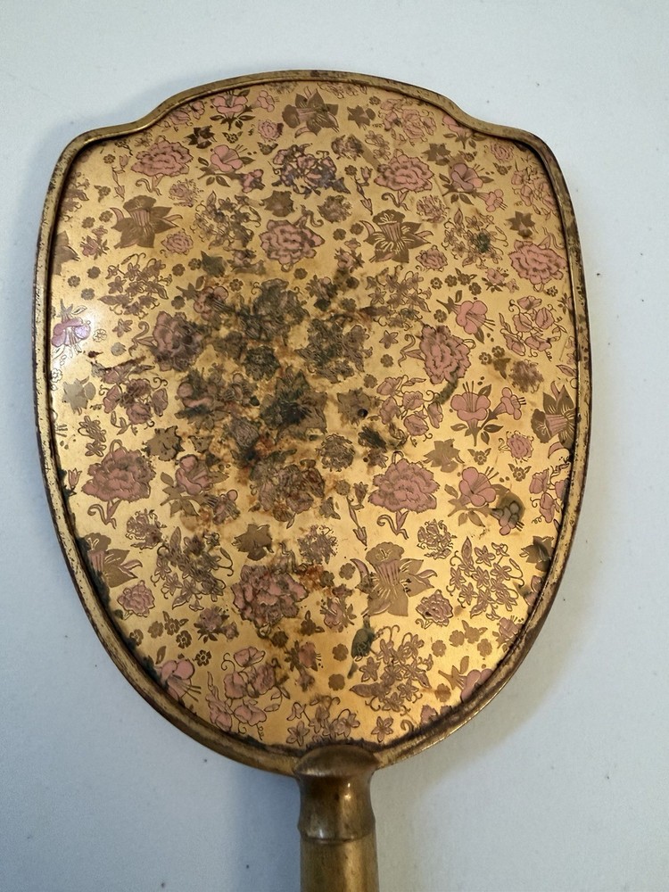 Antique Brass Hand Held Mirror