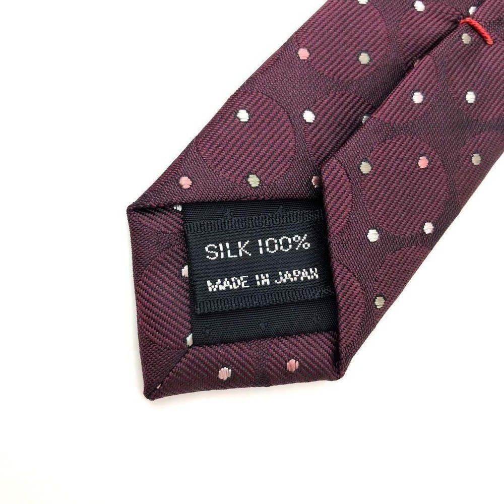DKNY Tie Dot Round Pattern Fine Purple White