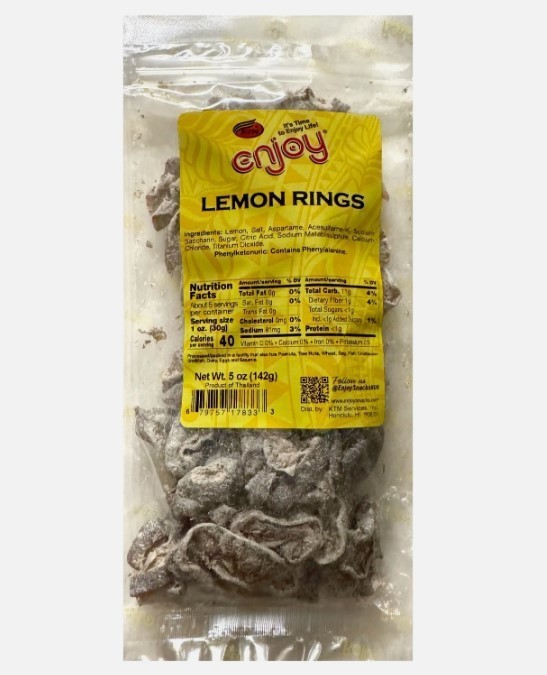 Enjoy Dried Lemon Rings 5 oz -1  Bag