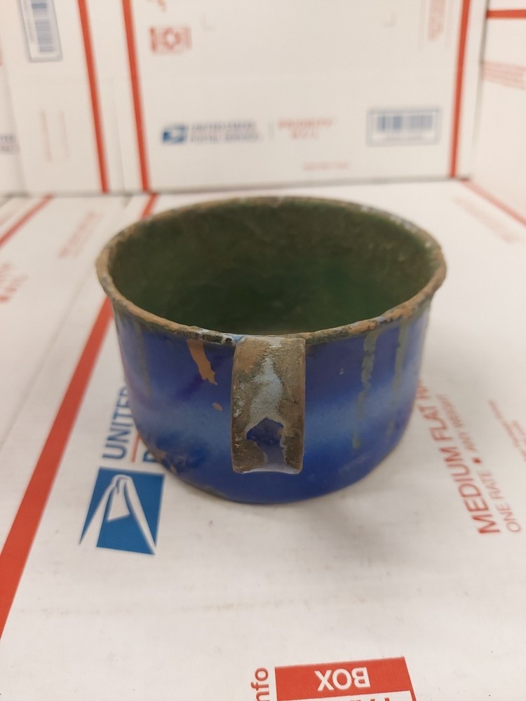 Vintage Cobalt Blue Enamelware Camping Cup/Mug Rustic Primitive Farm Decor