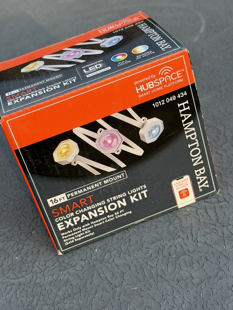 Hampton Bay 10-LED 16.4' Plug-in Mini Integrated LED String Light Expansion Set