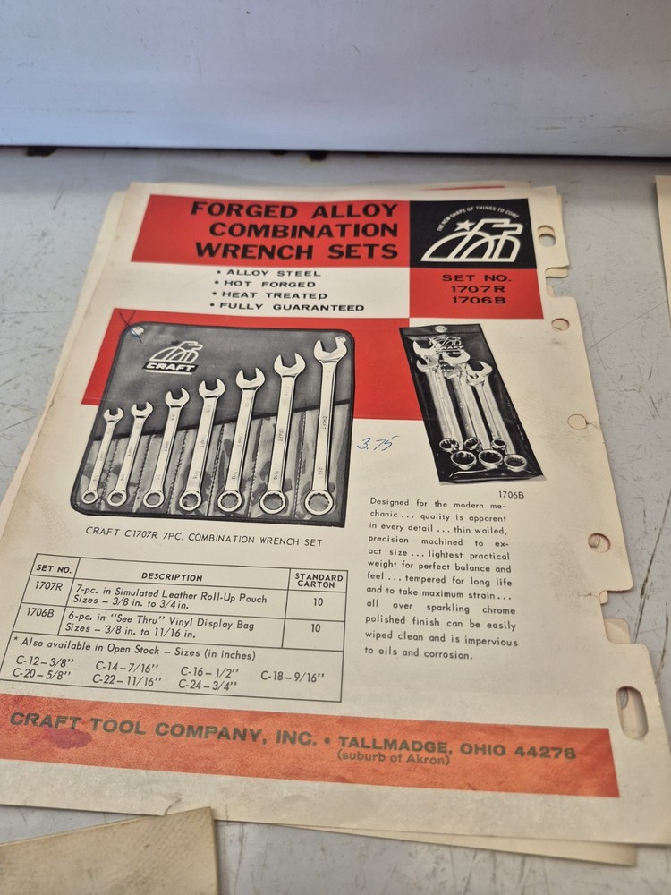 Craft Tool Company Catalog Inserts